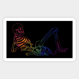 Rainbow Skeleton and Dog Magnet